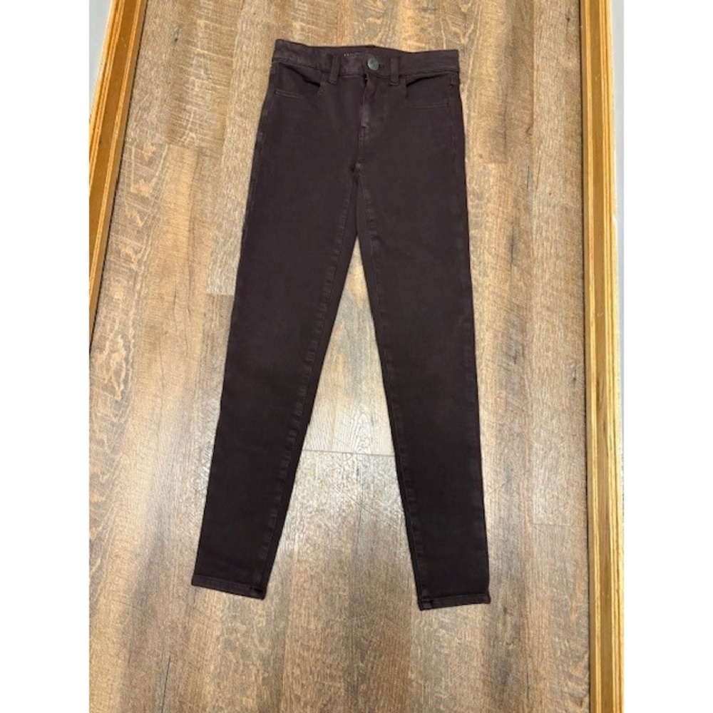 American Eagle Hi-Rise Jegging 360 Ne(X)t Level Stretch Size 00 Dark Brown Pants